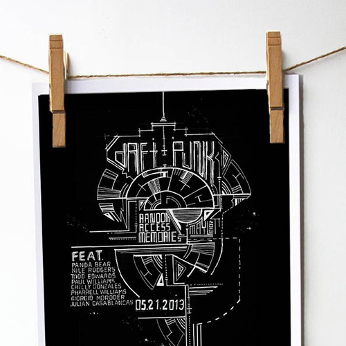 99designs community contest: create a Daft Punk concert poster Design von stacas
