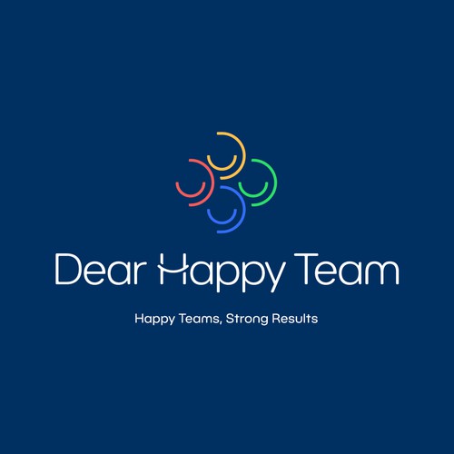 「A fresh, modern and accessible logo for our new team building website "Dear Happy Team".  The target audience is the cor」は ロゴデザインで優勝しました