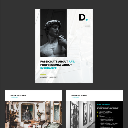 Designs Design Fine Art and Collectibles Insurance Brochure Brochure contest