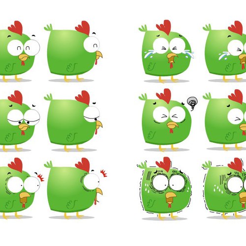 Draw me a green chicken !