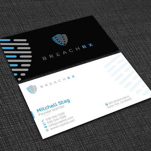 Professional B2B Card for Cyber Security Software Company Diseño de Design sp