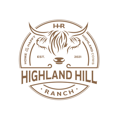 Logo and Social Design for Highland Hill Ranch. Design by optimizm