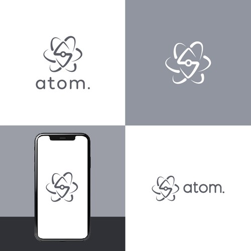 Create Atom Symbol In Shape of Letter "S" Design von Design.artz Studio