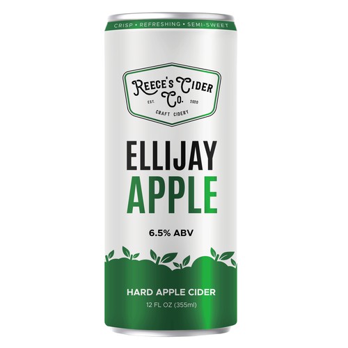 modern Hard apple cider can label Design by milten