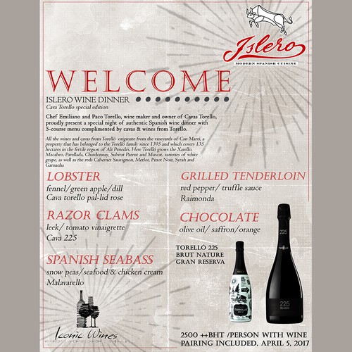 Tasting Menu Design Design by MoonRoom