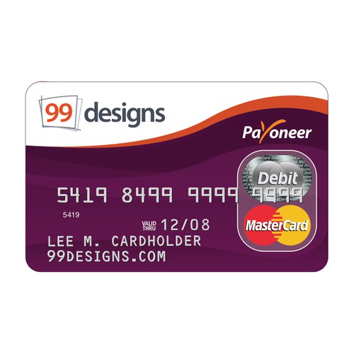 Prepaid 99designs MasterCard® (powered by Payoneer) Design by Gediminas Bagdonas