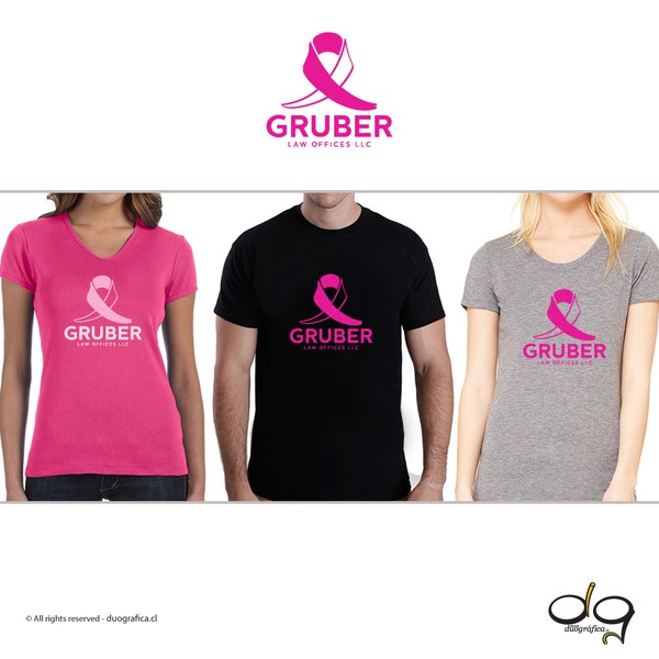 Design by Duográfica titled "T-shirt logo for a breast cancer race"