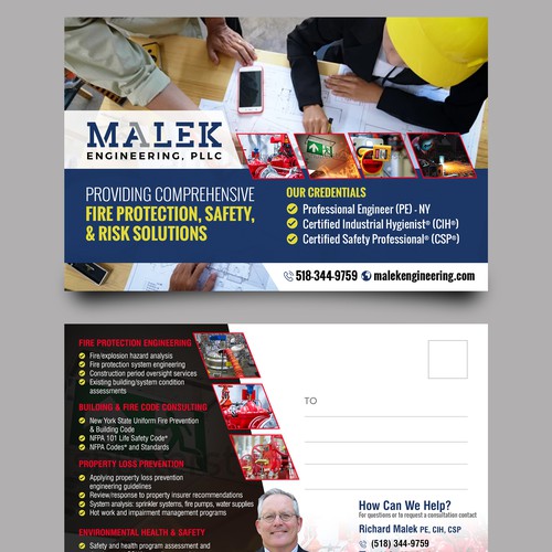 Designs | Postcard design for engineering consulting firm | Postcard ...