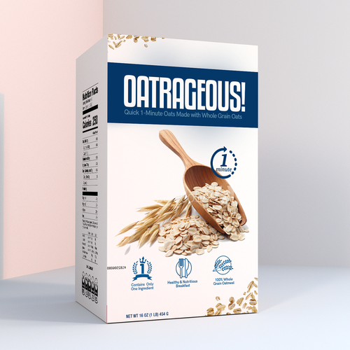* Looking for an EYE-CATCHING and ELEGANT packaging design for Oatmeal * Design by MKZ STUDIO