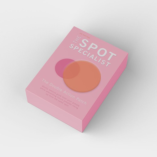 Pimple Patch PACKAGING to appeal to FEMALE BEAUTY user Design by AnaHola