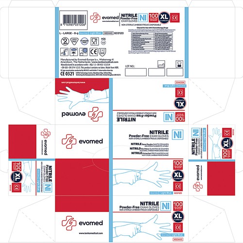 Design a Box for Medical Examination Gloves Design by Luzentti Design ⭐️