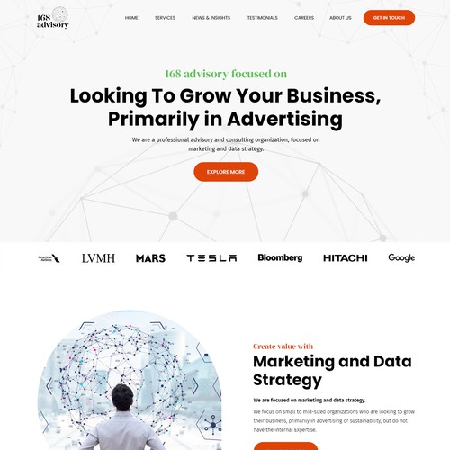 A consulting organization with practical execution Design by dreaminfo