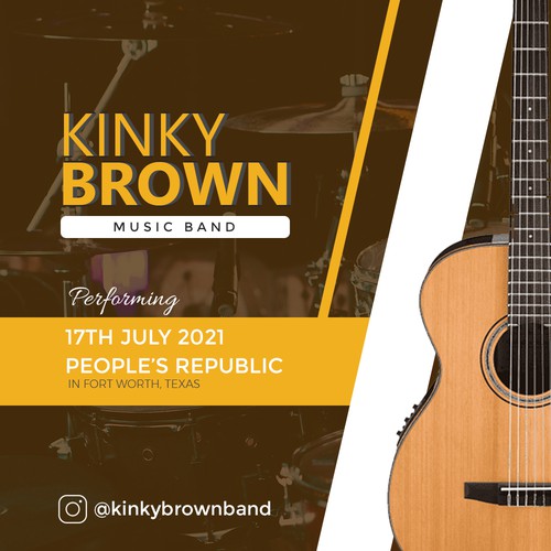 Flyer for cover band gig Design by KJ Graphics