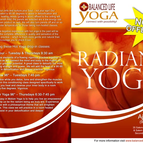 postcard or flyer for Balanced Life Yoga Design by Yell_06
