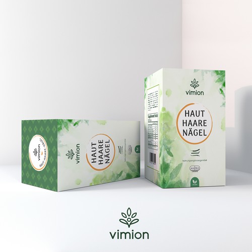 Packaging design for a German brand of high-quality food supplements Design by Francesca Macri