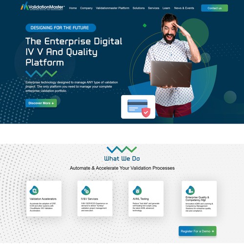 ValidationMaster Digital IV&V Website Re-Design Project Design by Manthanshah
