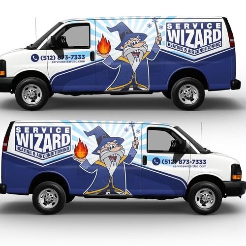 HVAC Service Van Wrap Design Design by Kiky Rizki