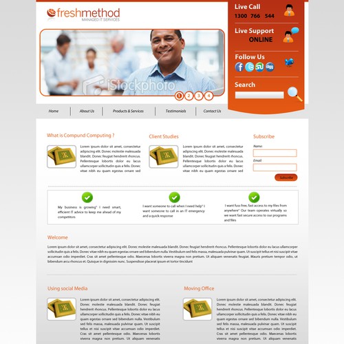 Freshmethod needs a new Web Page Design Design by bluedesigns