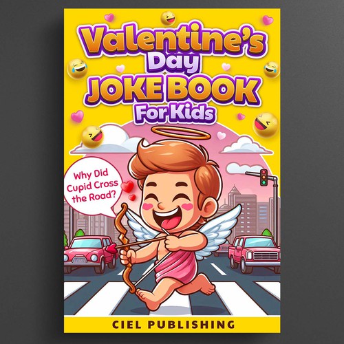 Book cover design for catchy and funny Valentine's Day Joke Book Design von Rezy