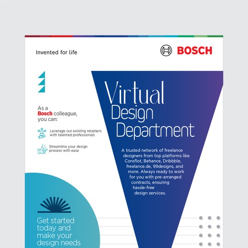 Flyer design for BOSCH; progressive service offering Design by Muhammad Shahrooz