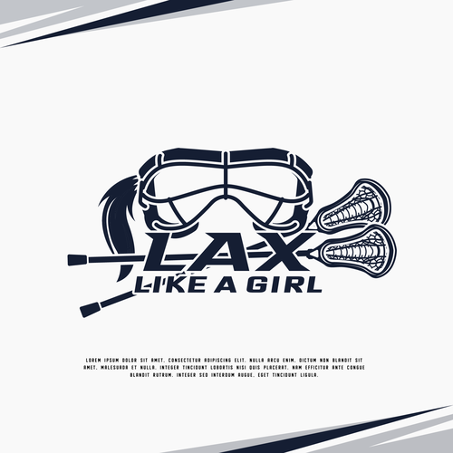 A classic yet fun logo for the fearless, confident, sporty, fun female lacrosse player Design by ies