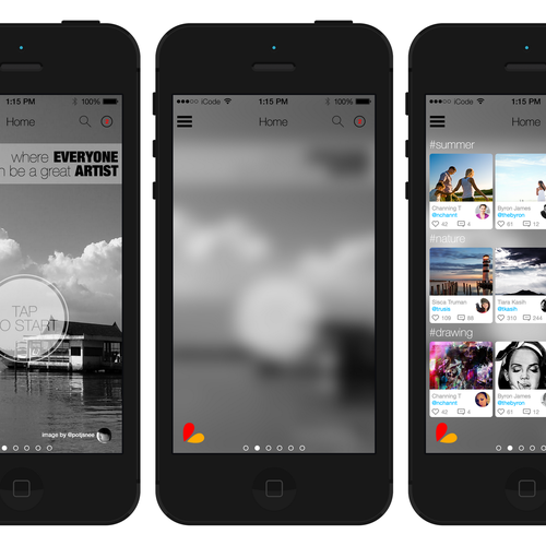 Award winning design for best in class mobile app PicsArt Design by muchanis