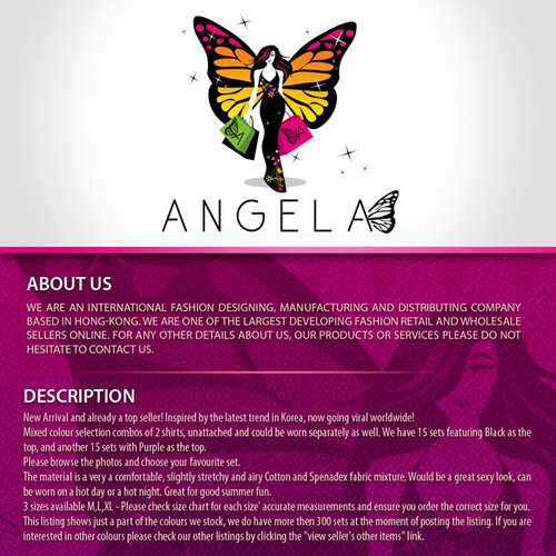 Help Angela Fashion  with a new banner ad Réalisé par Joel_jafam