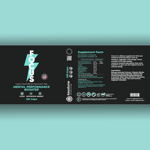 Label for a new supplement brand Réalisé par Menna_77