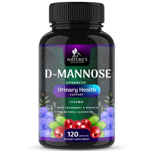 Colorful D-Mannose Design Needed for Nature's Nutrition Design by R O S H I N