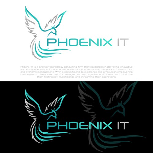 Business logo for consulting company Phoenix IT Réalisé par jialing001