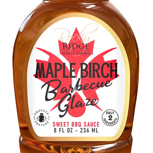 Vintage Label for Birch and Maple Syrup Barbecue Glaze Design by _fra_