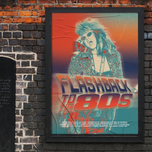 Poster for 1980s Pop Music Stage Show Design by deehage