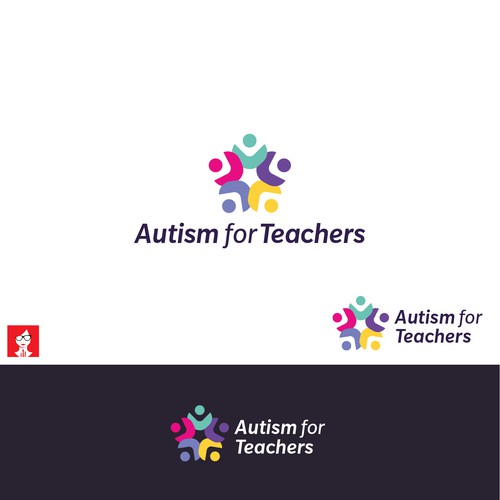 Logo for online training course 'Autism for Teachers' Design by Red Head Design