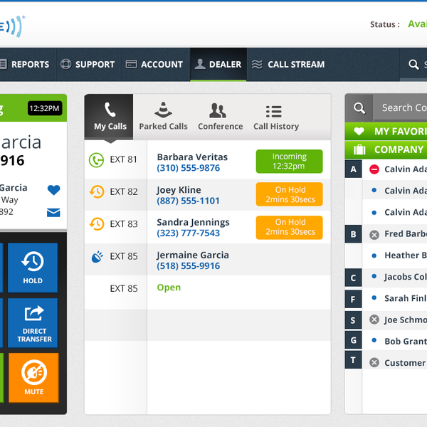 Web-based Phone Operator Console for Hosted Telephony company
