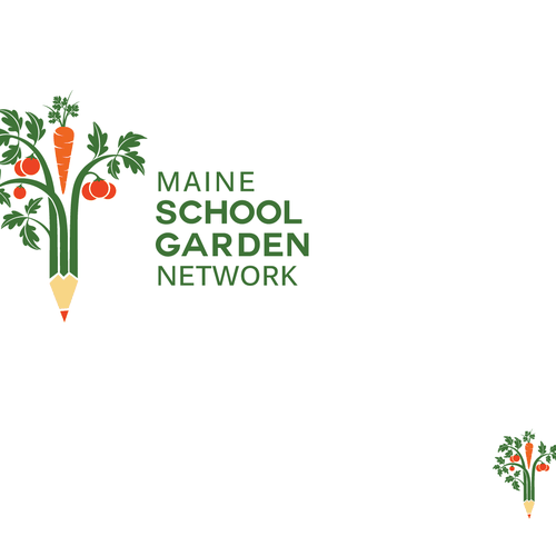 99nonprofits: Kids and Veggies! Logo needed for the Maine School Garden Network Design by Saritha Malhar