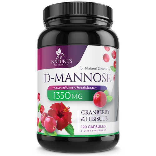 Colorful D-Mannose Design Needed for Nature's Nutrition Design von Wfemme