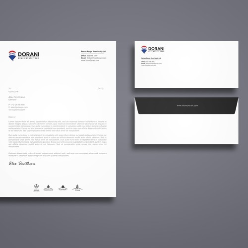 BUSINESS CARD, LETTERHEAD & ENVELOPE Design by Galaxiya