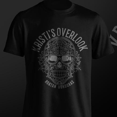 Sugar Skull t shirt-Kristi's Overlook Design by wargalokal