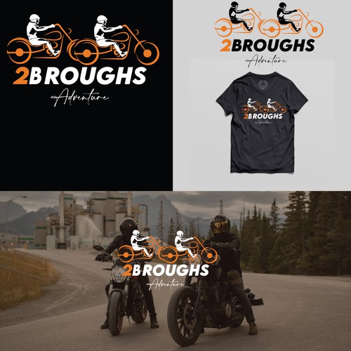 2Broughs Adventure Motorcycle Logo Design von anasart_