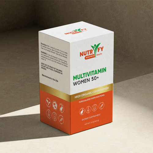 Design a premium packaging for Multivitamin for women 50+ brand for Nigerian Consumers-ontwerp door SONUPARMAR