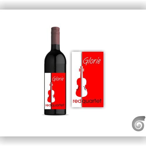 Glorie "Red Quartet" Wine Label Design デザイン by symbiote