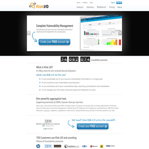 RiskIO needs a new website design デザイン by Multimedia Designs
