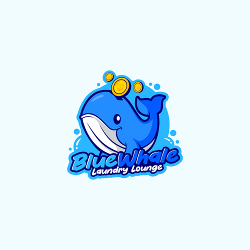 Unleash Your Creativity, Logo Design for "Blue Whale Laundry Lounge" Design by asmui11