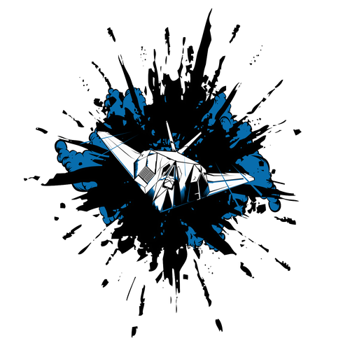 Tattoo with Stealth Bomber Design by mckirbz