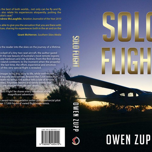 Solo Flight. Design an awesome book cover that captures the adventure of flight. Design by LilaM