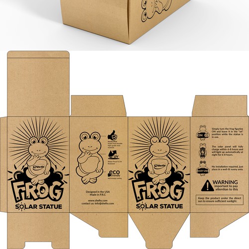 Create a creative box design for Solar Frog Design by interaksi