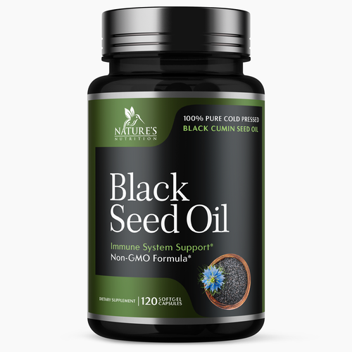 Natural Black Seed Oil Design Needed for Nature's Nutrition Design by Encephalon™