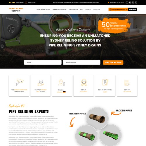 ⭐ SYDNEY PLUMBING COMPANY NEEDING FRESH NEW WEBSITE Design by Web Amenity