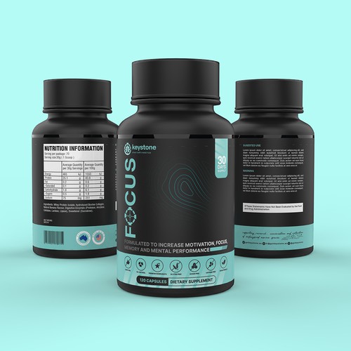 Label for a new supplement brand Réalisé par Muhiuddin99