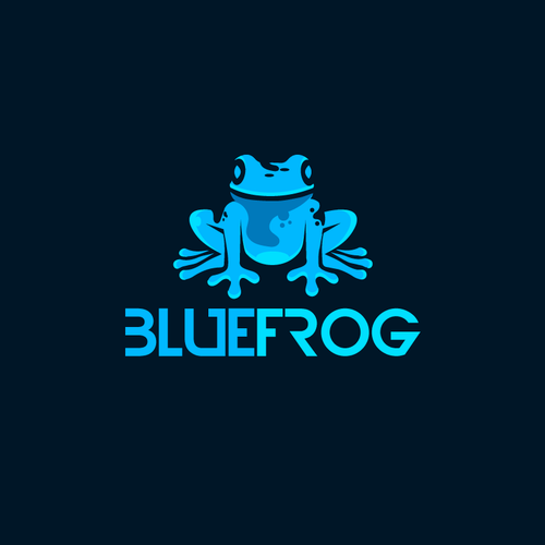 Blue Frog Logo Design by Woow Designs